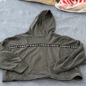 Under Armour Charcoal Cropped Hoodie